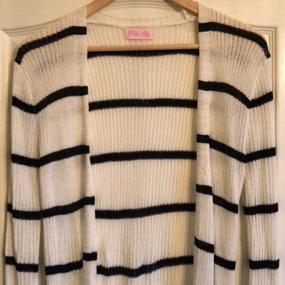 NWOT Sweater Neutral Territory Striped Duster - Picture 7 of 9